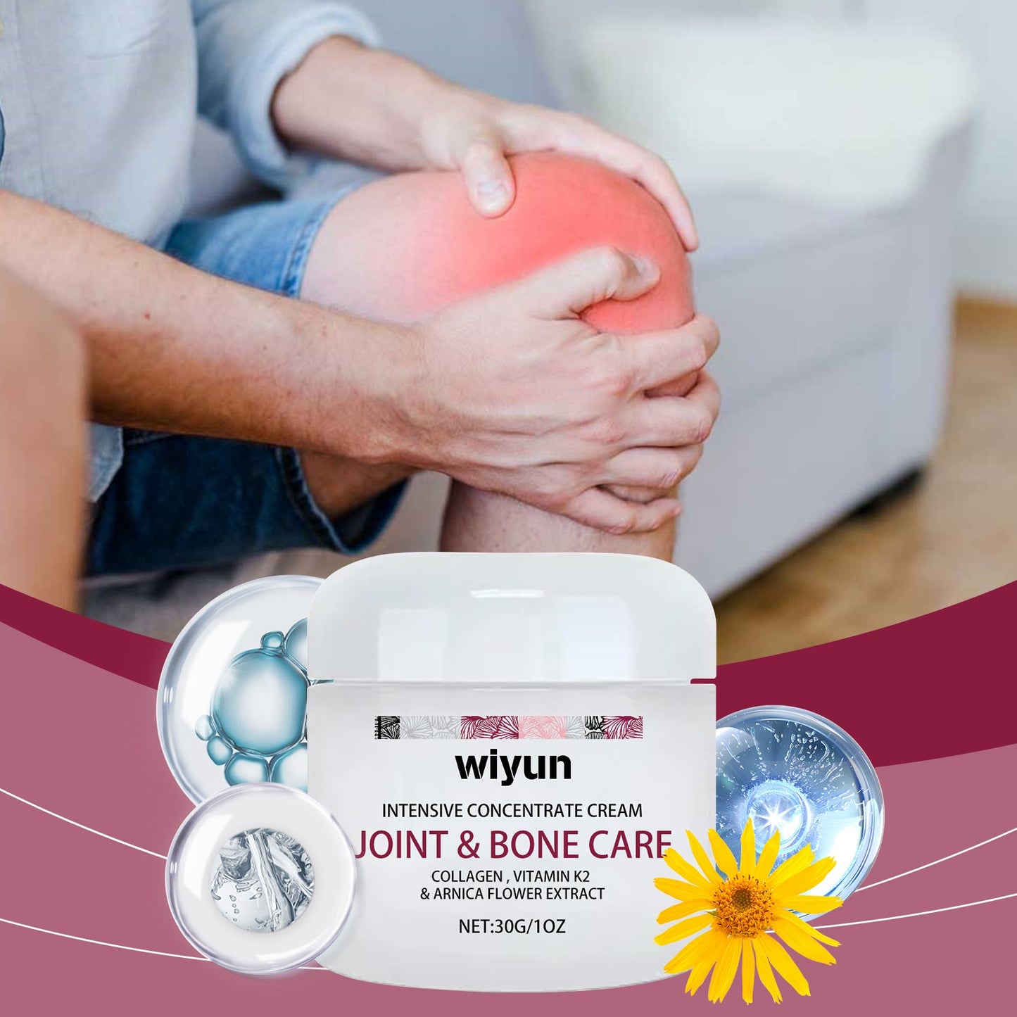 Joint Pain Relief Cream Relieves Knee, Shoulder, Neck And Back Muscle Pain Discomfort Body Care Cream - Korvel
