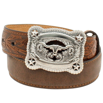 Nocona Kids Longhorn Leather Belt - Stylish & Durable - Korvel