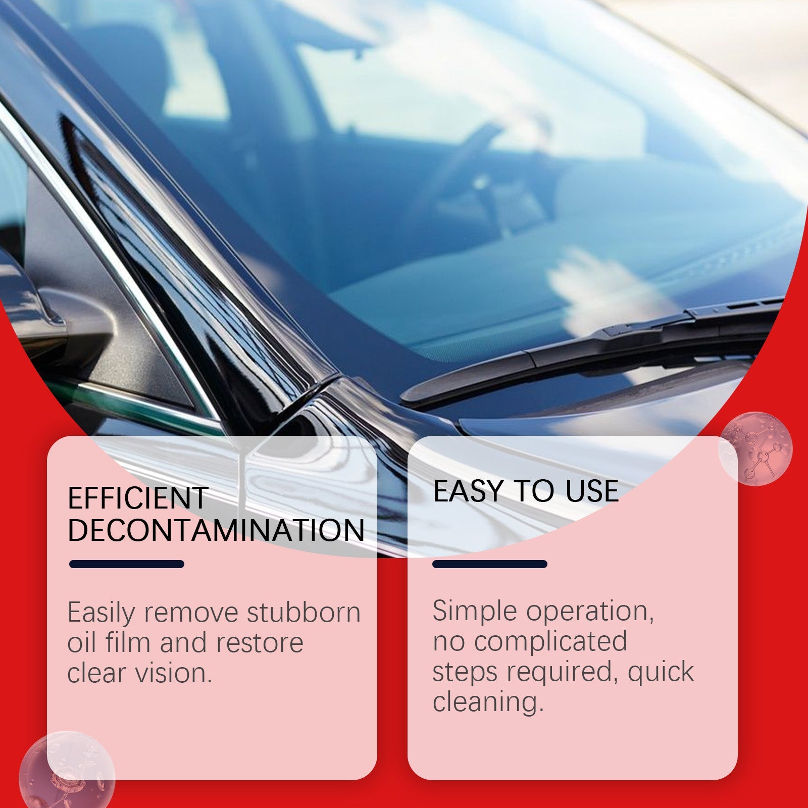Automotive Glass Oil Film Cleaning Cream, Effectively Clean Glass Stains And Oil Stains Clear Vision - Korvel