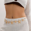Ocean vacation style starfish waist chain body sexy beach imitation pearl flower body chain - Korvel