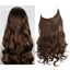 One-piece women's hair extension piece with abundant hair volume U-shaped fishing line invisible and natural long curly hair - Korvel
