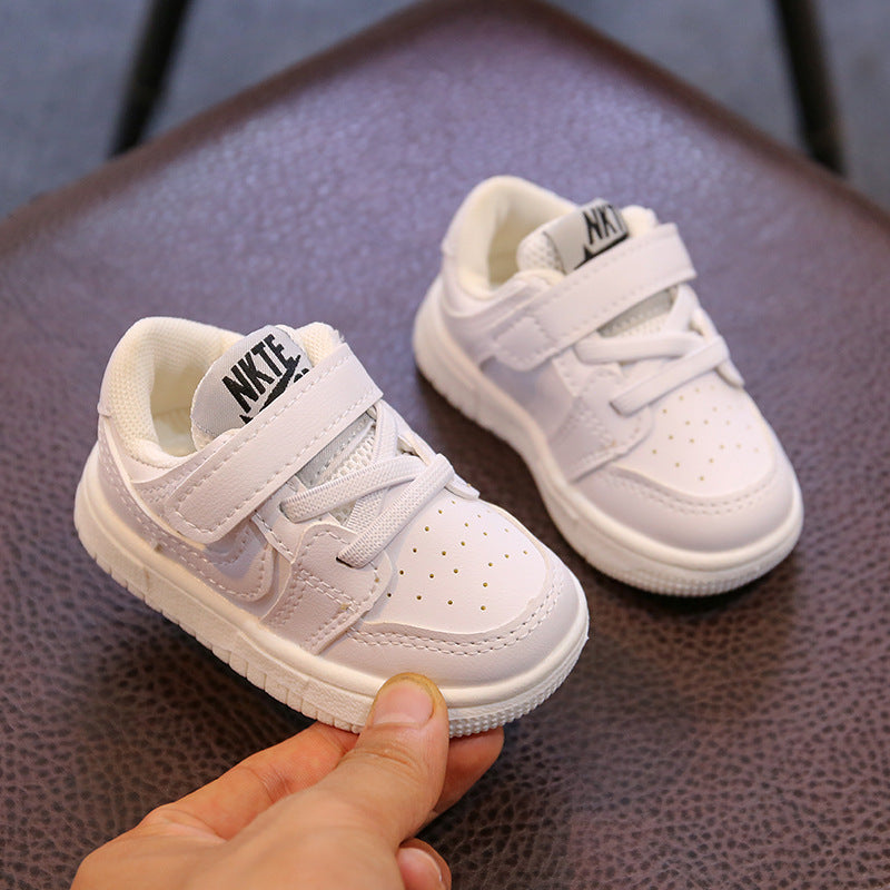 Children's Sneakers Spring And Autumn Children's Sports Shoes Boys Baby Shoes Casual Shoes Girls White Shoes - Korvel