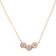 Collier en diamant champagne plaqué or rose et blanc 10K élégant