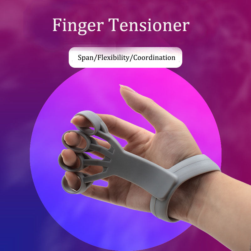 Silicone Finger Trainer Wrist Tensor Finger Grip Strength Trainer for Hand Strength Training - Korvel