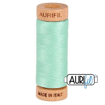 Hilo de algodón Aurifil 80wt - Carrete de menta media 2835