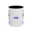 Taza de café de acento vibrante