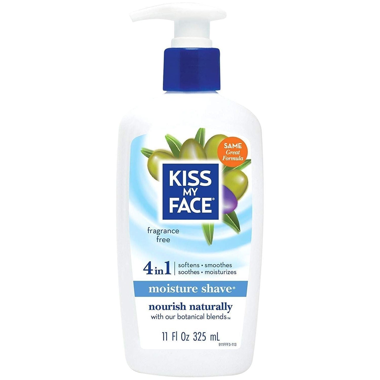 Kiss My Face 4 en 1 Crème à Raser Hydratante - Sans Parfum 325ML
