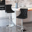 25-33 Inch, Modern Upholstered Chrome base Bar Stools with Back Comfortable Tufted for Home Pub and Kitchen Island（Black,Set of - Korvel
