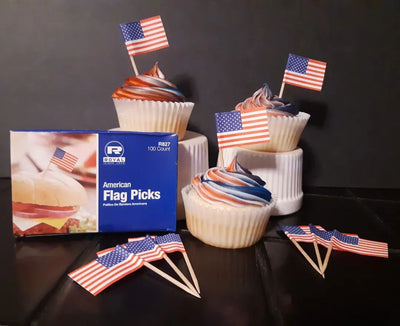 American Flag Toothpicks - 100 or 1000 Count