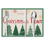 stmas linen placemats holiday party decorations insulation mats linen Christmas tree printed coasters - Korvel
