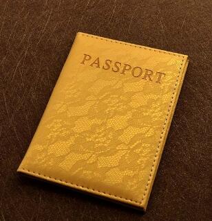 Luxury Elegant Women Passport Cover Pink World Universal Travel Passport ticket holder Cover on the Passport Case passport pouch - Korvel
