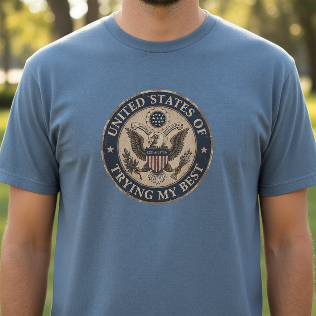 États-Unis de Faire de Mon Mieux T-Shirt Teint à la Garment