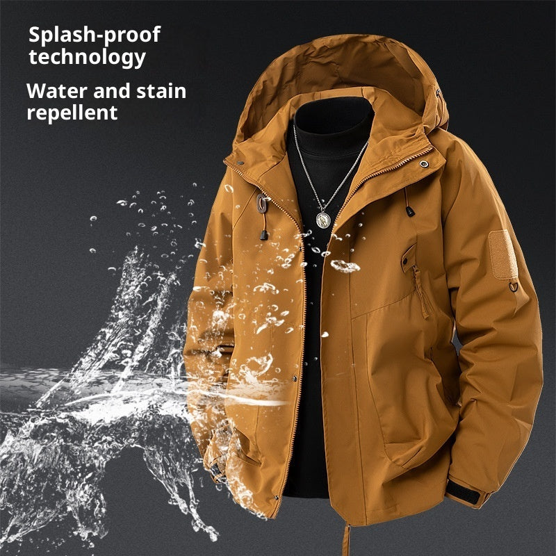 Loose Cargo Waterproof Jacket Coat with Hood