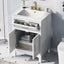 24" Bathroom Vanity with Sink, Bathroom Vanity Cabinet with One Flip Drawer and Doors, Solid Wood and MDF, White - Korvel