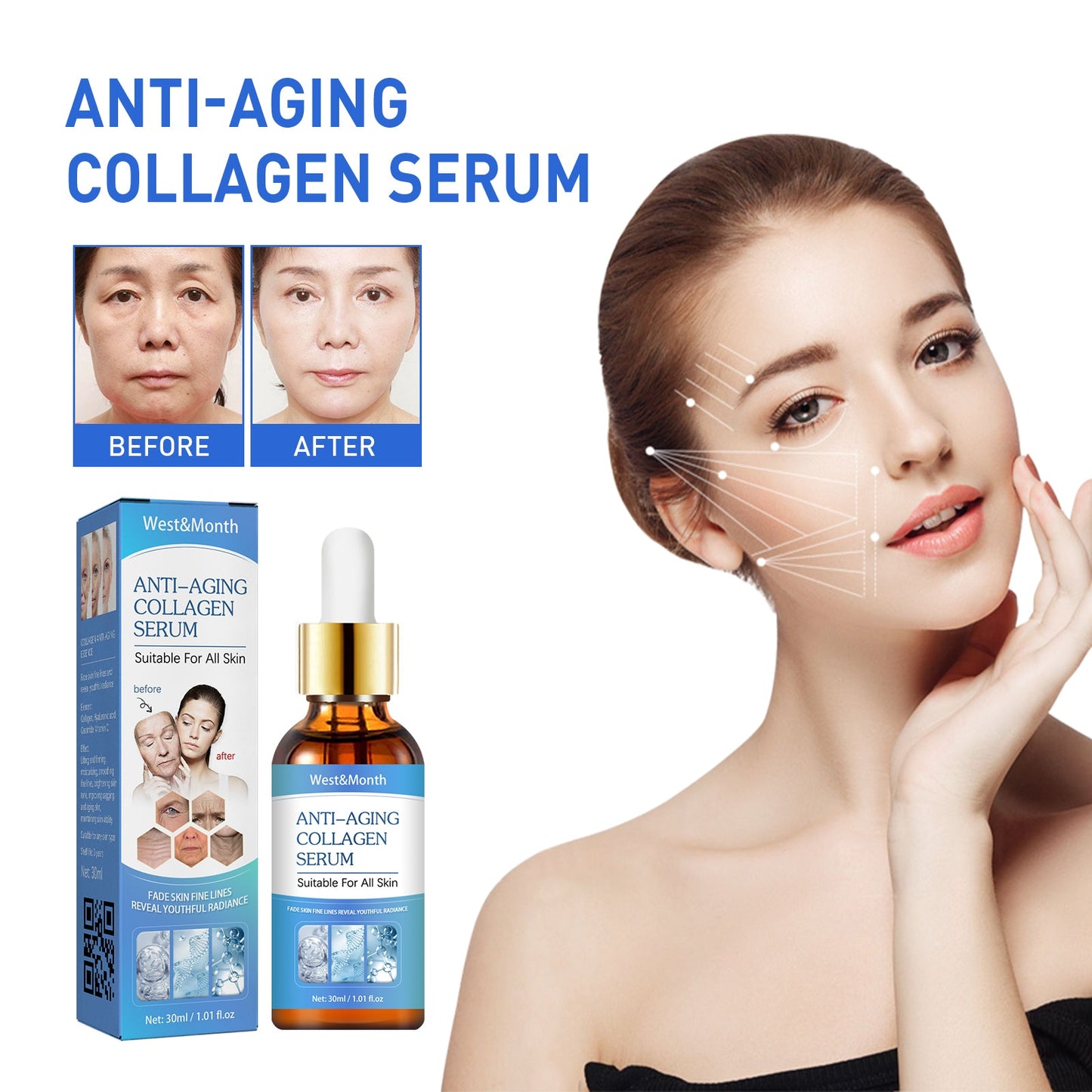 Collagen Facial Essence Reduces Fine Lines, Tightens Skin And Improves Dull Skin - Korvel