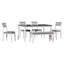 Ensemble de salle à manger TREXM Classic 6 pièces - Blanc et gris