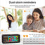 LED Wood-Grain Alarm Clock with RGB Color Display