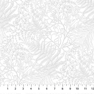 Nature's Sketchbook Cotton Fabric - White Pigment 44"/45" Per Yard