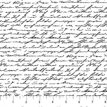 Nature's Sketchbook Cotton Fabric - White/Black 44"/45" Per Yard