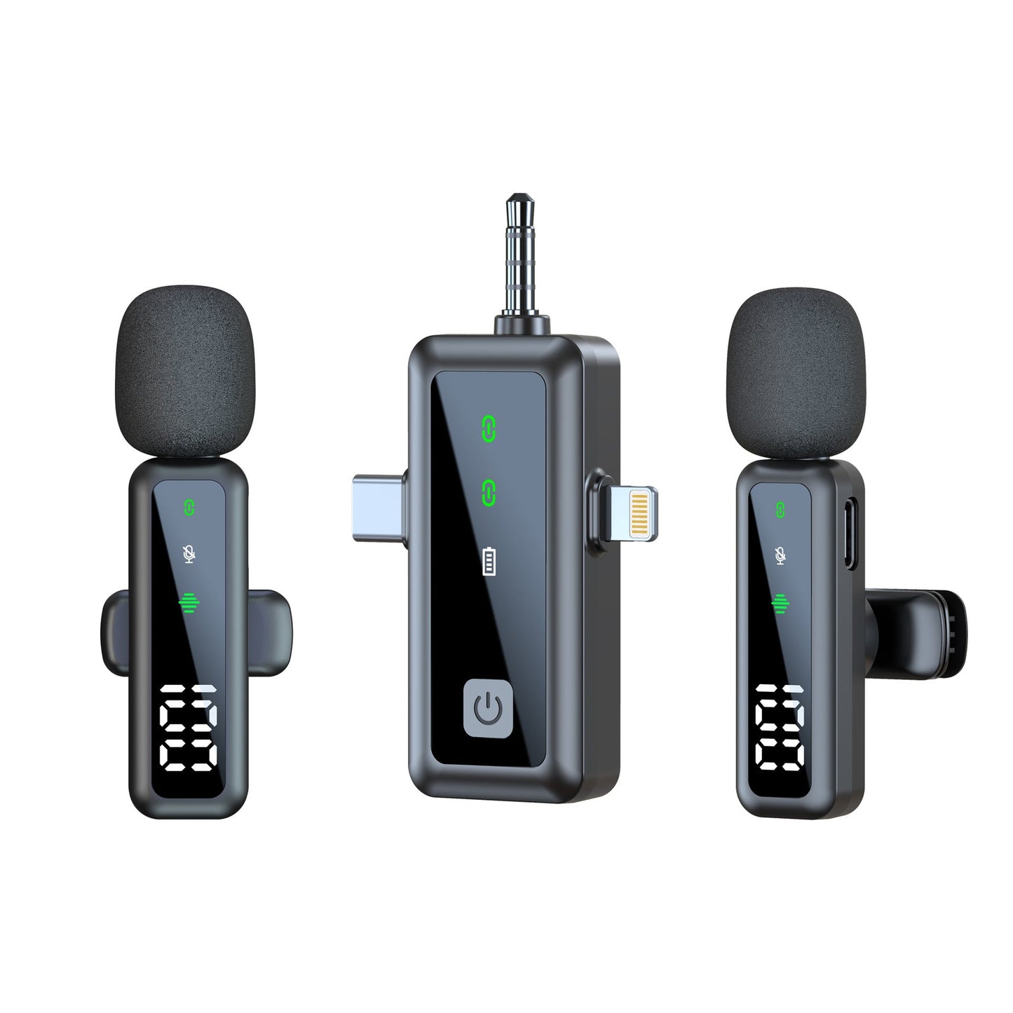 Wireless Lapel Microphone for Outdoor Computer Live Streaming Noise Reduction Universal Small Microphone - Korvel