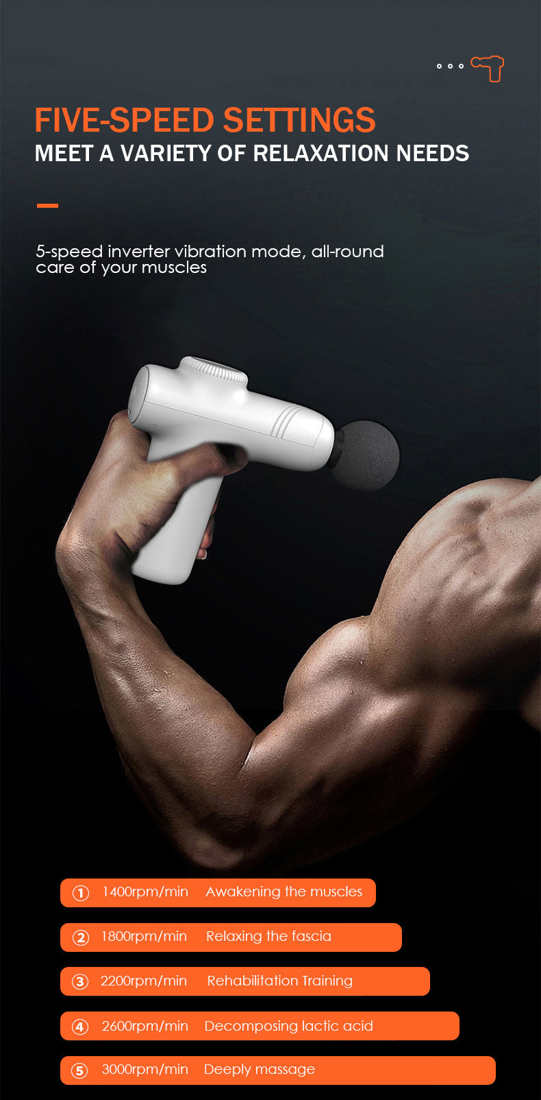 Mini Fascia Gun Muscle Relaxation Electric Vibration Massage Gun Mini Portable Fascia Gun - Korvel