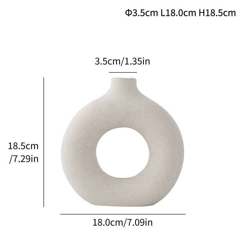 Vase en céramique émaillée à motifs - Accent décoratif moderne