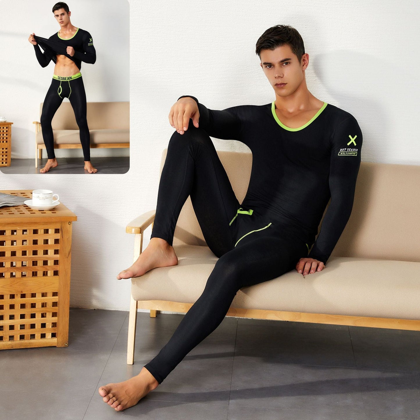 Men's Pure Cotton Thermal Long Johns