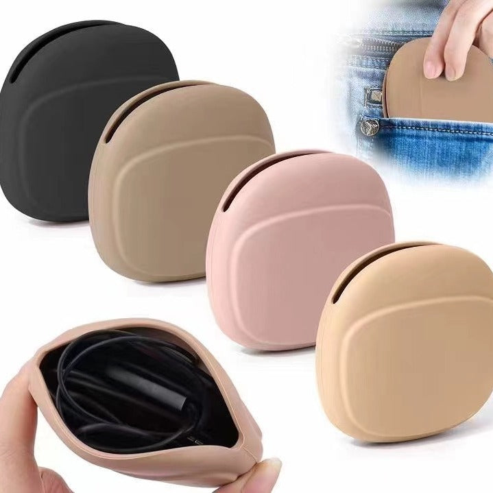 Silicone earphone cable bag Data cable storage case Silicone storage bag Silicone earphone bag - Korvel