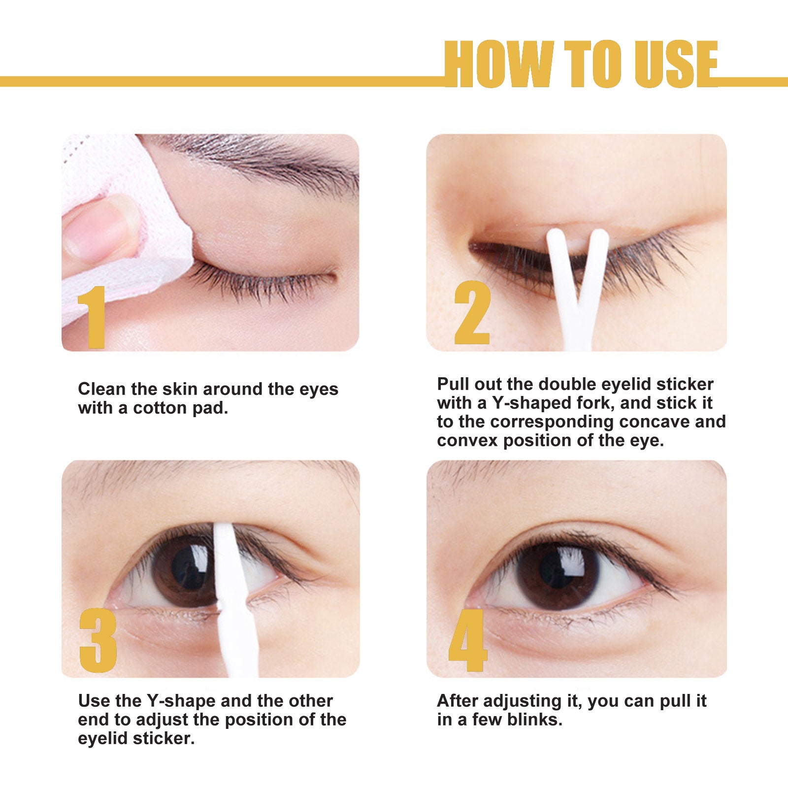 Double Eyelid Gel Permanent Natural Traceless Invisible Non-Glue Double Eyelid Gel Beauty Patch - Korvel