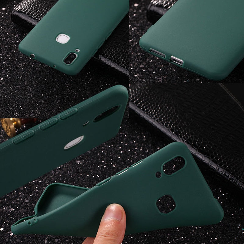 Funda suave de color sólido premium para Vivo X21
