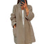 Lapel Knitted Cardigan with Pockets - Casual Women's Sweater