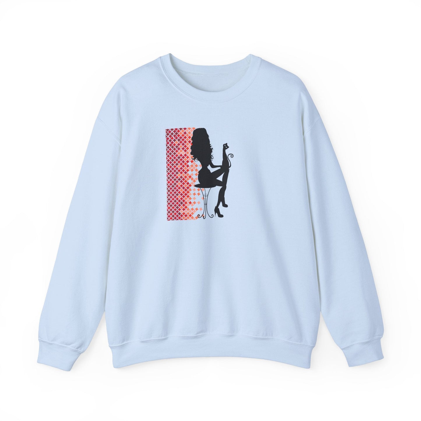 Poised Cat Lady Heavy Blend Crewneck Sweatshirt