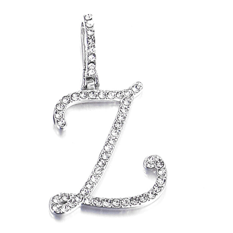 Hip Hop Grass Letter Pendant with Cuban Chain