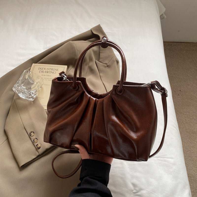 Bolso de hombro con forma de nube plisada Niche para mujeres
