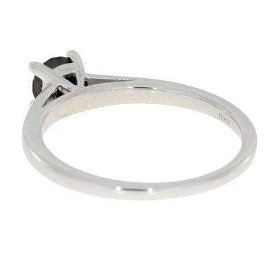 Bague de fiançailles élégante en diamant noir de 0,50 ct en argent sterling