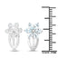 1.54 Carat Genuine Aquamarine & White Topaz Sterling Silver Earrings