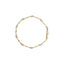 Bracelet en or blanc et jaune 10K avec diamants en forme d'ovale - 1,00 cttw