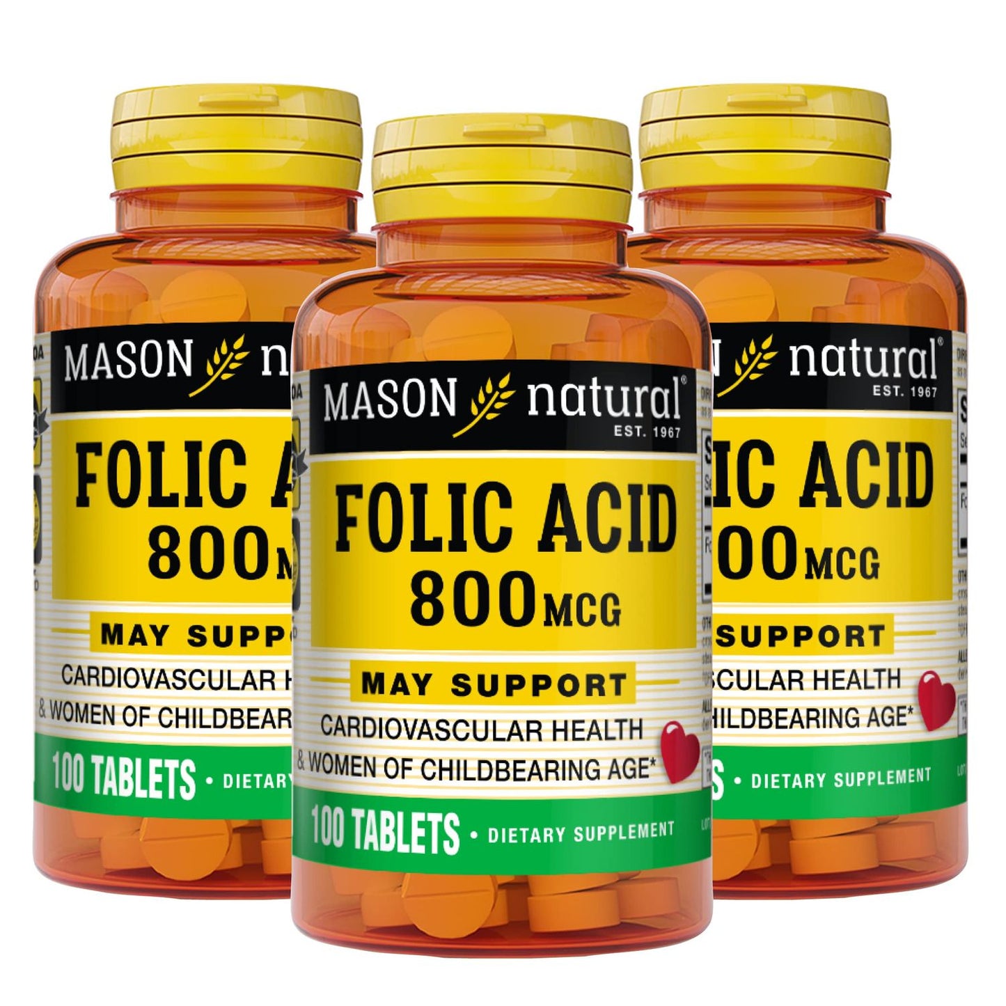 Mason Natural Acide Folique 800 Mcg Comprimés