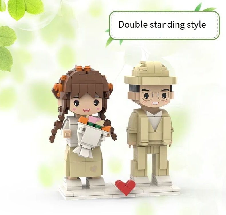 Photo customization Building blocks figurines portraits birthday gifts for couples and girlfriends DIY dolls figurines and ornam - Korvel