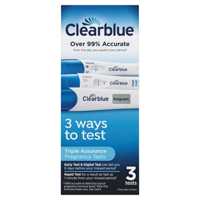 Tests de grossesse Clearblue Triple Assurance - 3 unités