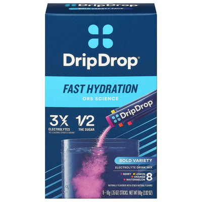 Drip Drop Alivio de Deshidratación Sabor Variedad 8Ct