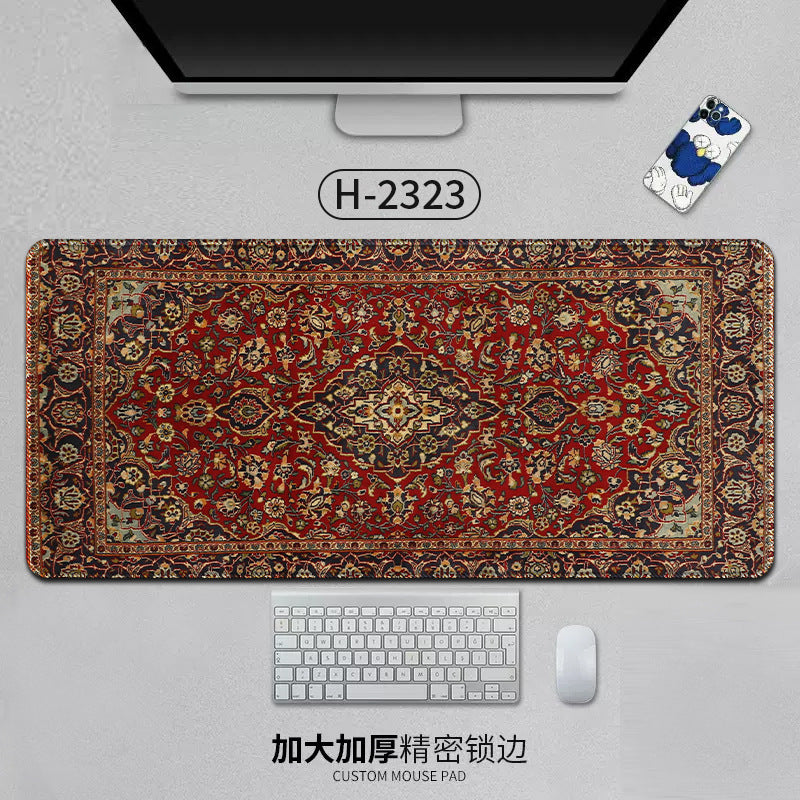 Large Persian Mouse Pad Office Carpet MousePad Natural Rubber Lockedge Anti Slip Desk Mat Laptop Office Game Accessories Pad - Korvel