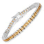 Bracelet en argent sterling de 8,25 carats en citrine véritable