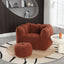 Soft Bean Bag Chair with High Resilient Foam(Chips)for living room and bedroom Comfortable Square Lazy Sofa with  Footstool - Korvel