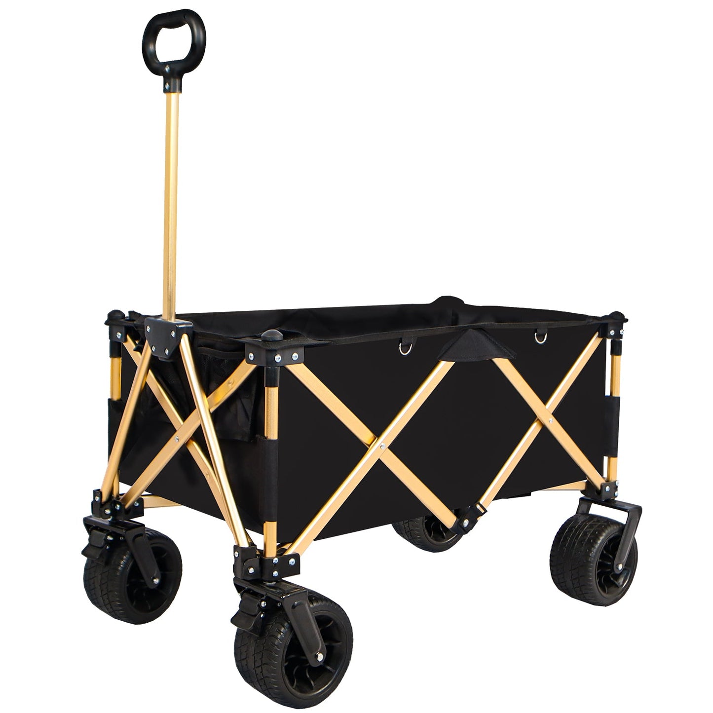 Chariot de Plage Pliable Haute Résistance avec Grandes Roues