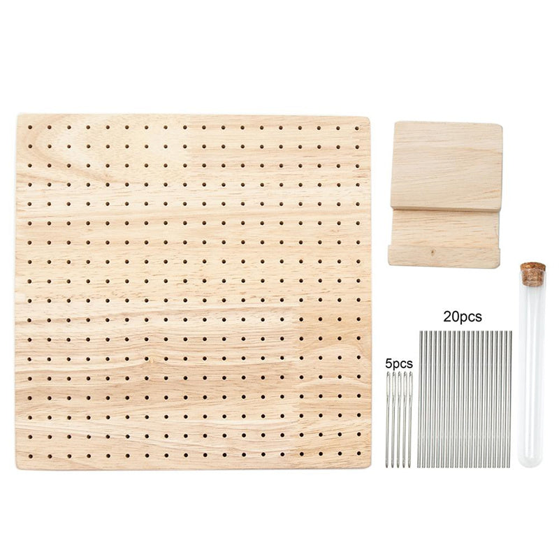 Wooden blocking board Manual wool grid board With 324 Small Holes For Setting Sewing - Korvel