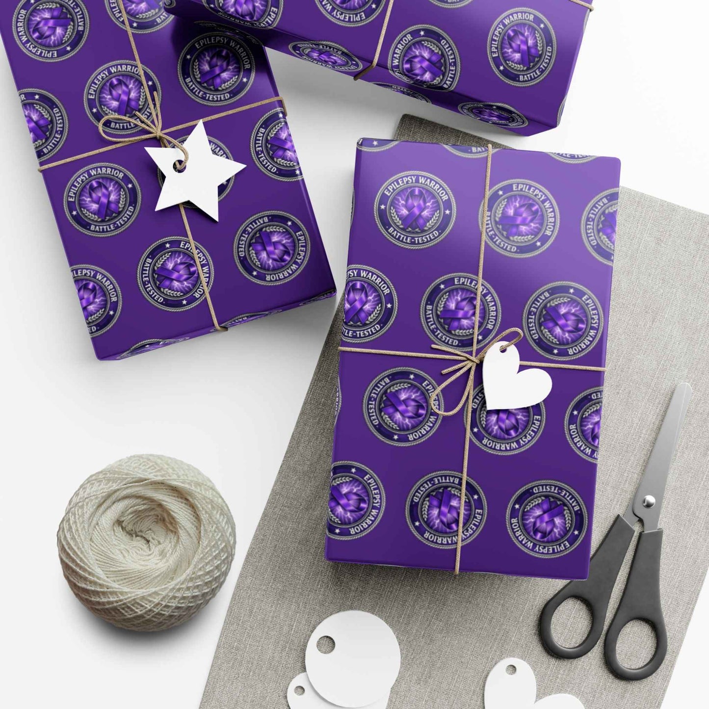 Epilepsy Warrior Gift Wrap - Purple Awareness Paper