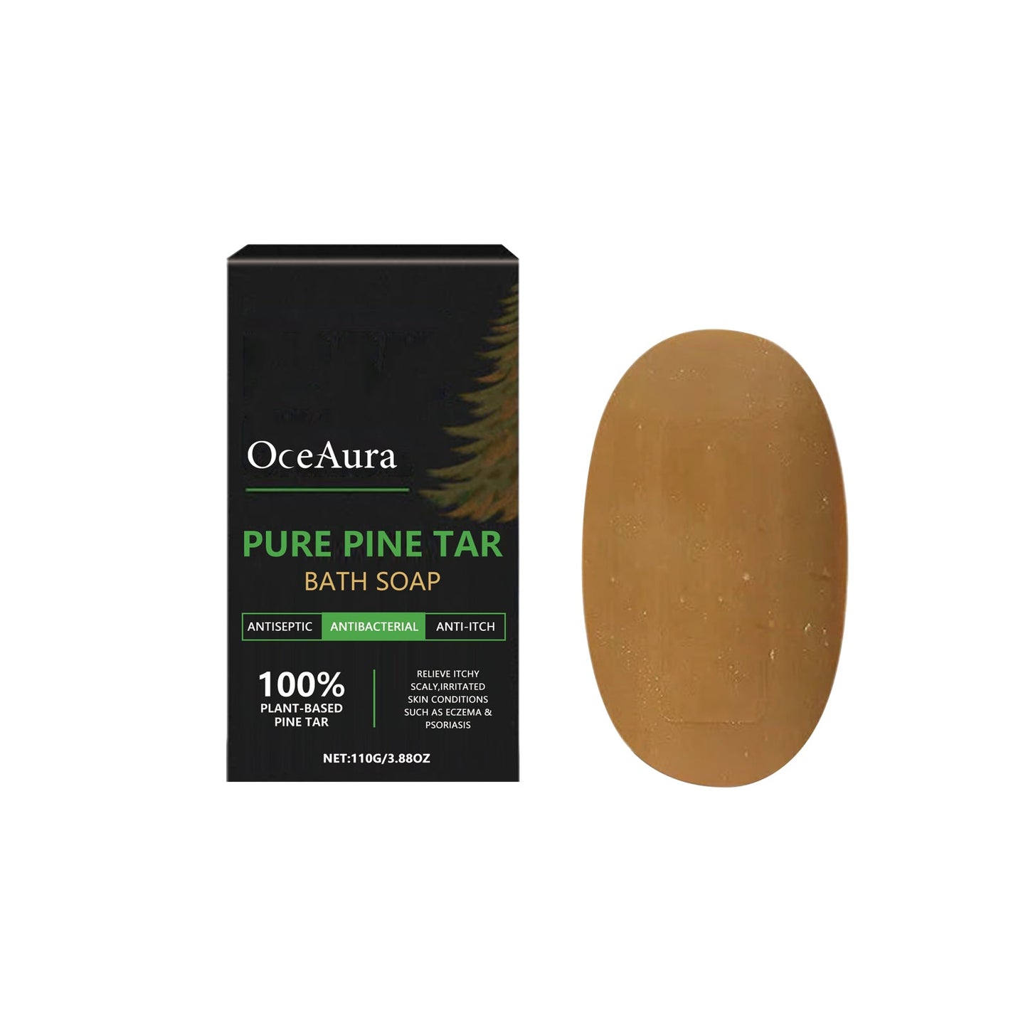Pure Pine Tar Bath Soap Moisturizes And Cleanses Pores And Washes Delicate Skin Body Soap - Korvel