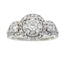 Bague 3 pierres en diamant naturel de 1,50 ct en or blanc 14KT