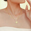 2 Piece 18K Gold-Plated Inlaid Zircon Lucky Clover Necklace - Korvel